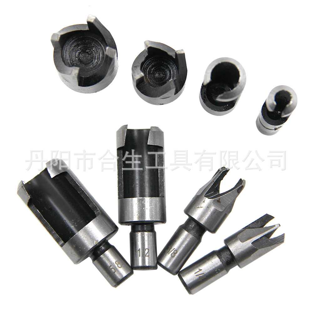 新款直销厂价木塞钻8件套木工开孔器套装打孔钻头木塞钻爪式扩孔