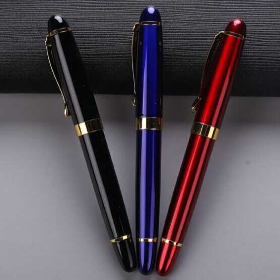 新款直销永生黑亮金夹450钢笔 学生金属签字笔文具用品 商务办公