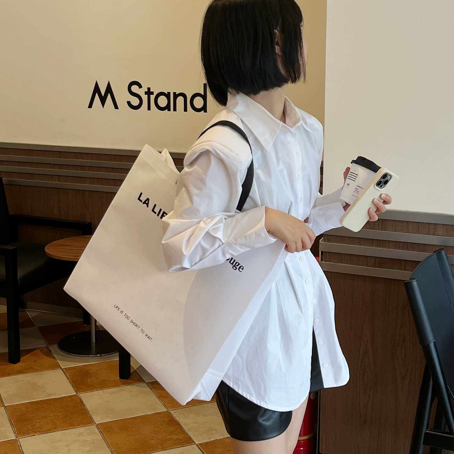 新款直销高级感服装店无纺布购物袋礼品袋手提袋男女装包装打包带