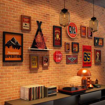 新款直销高分子4791装饰画组合挂画相框墙画框装饰框复古工业风挂