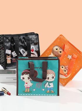 新款直销现货覆膜无纺布手提袋 男女孩卡通购物袋外卖广告包装礼