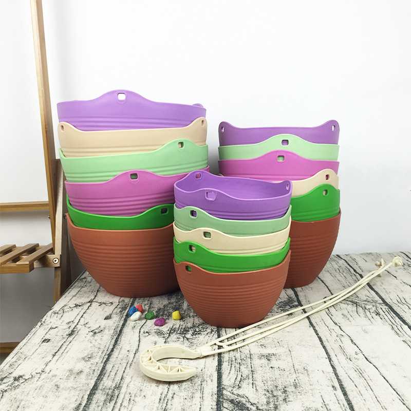 新款直销塑料悬挂式吊篮花盆绿萝植物挂阳台种菜树脂创意吊兰花盆