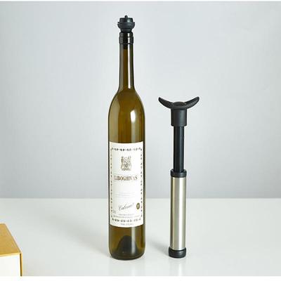 新款直销不锈钢红酒抽真空器 红酒抽气泵 豪华红酒真空酒塞单个抽