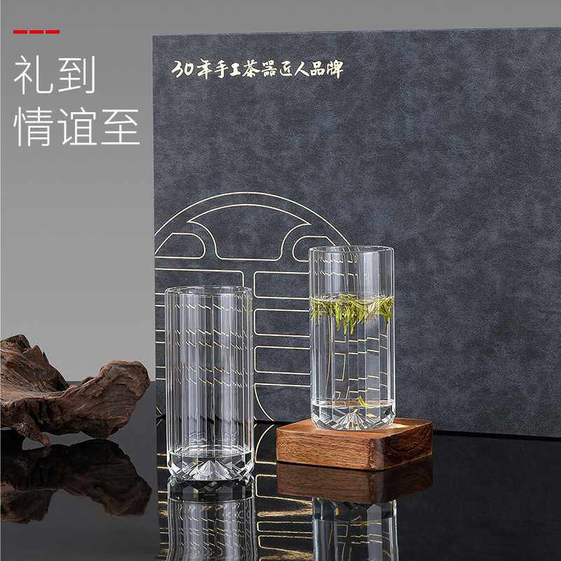 新款直销高档水晶玻璃杯客厅家用水杯套装喝水牛奶加厚高硼硅隔热