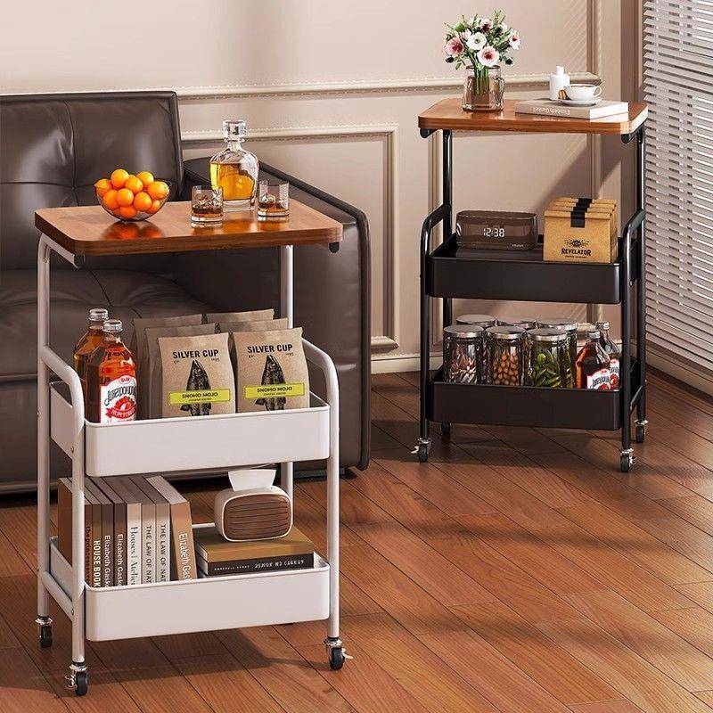 收纳小推车厨房置物架落地移动卧室置物架多层小推车置物架