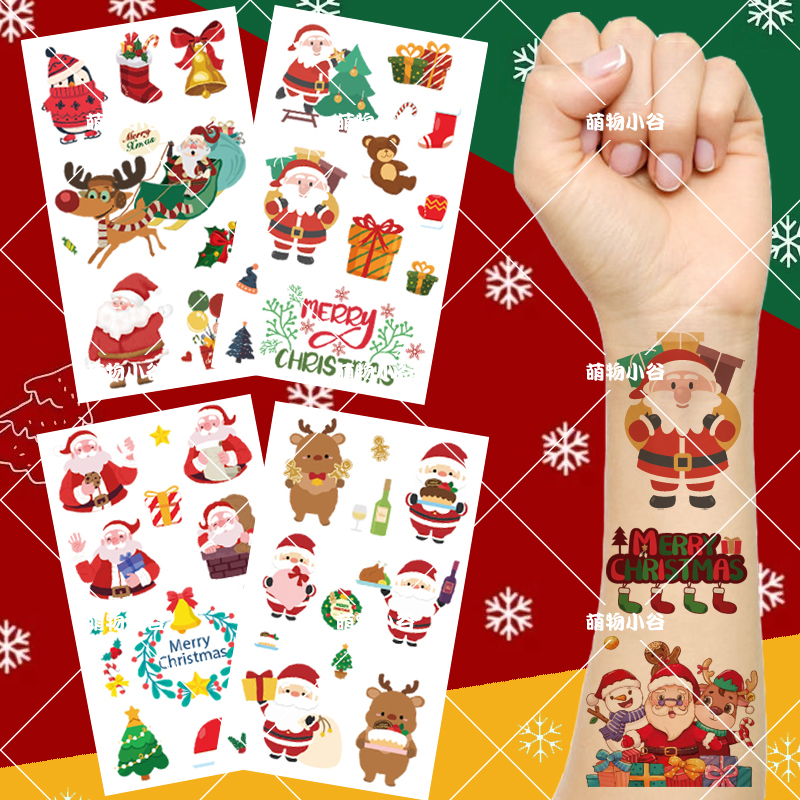 网红圣诞节儿童防水纹身贴