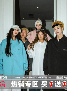 方逸伦同款MANYSTON美式潮牌翻领衬衫男生夏季纯棉休闲衬衣外套