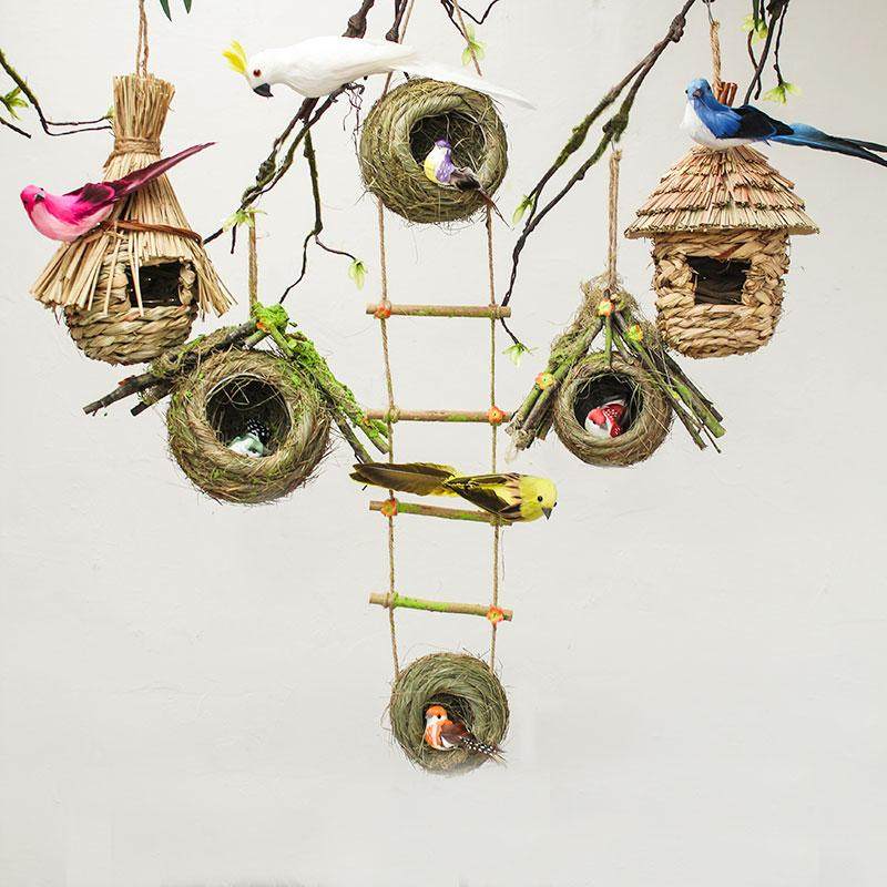 草编鸟窝挂饰店铺空中吊饰庭院田园挂件幼儿园环创植物角树枝装饰,鲜花速递/花卉仿真/绿植园艺,洒水/浇水壶,淘宝优惠券,粉丝福利购,淘宝优惠卷