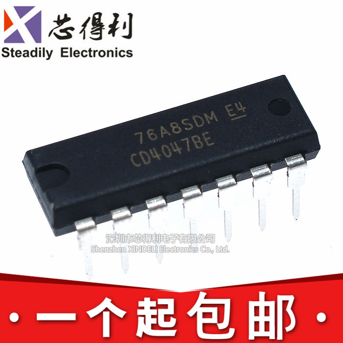 全新原装进口/国产 CD4047 CD4047BE 逻辑多频振荡器 DIP14 直插