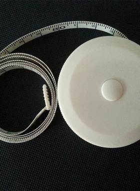 白色软尺1.5米公英制自动伸缩圆形塑料迷你小卷尺可印刷速卖通卷