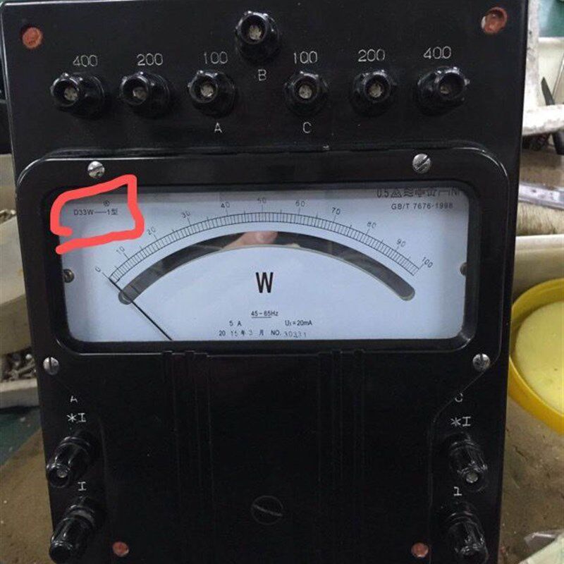 D33-W三相瓦特表 功率表 0.5级交直流电表 指针式标准电表5A 500V