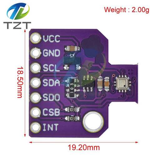 BMP388L 数字大气压力压强温度 24位高精度气压传感器模块I2C通讯