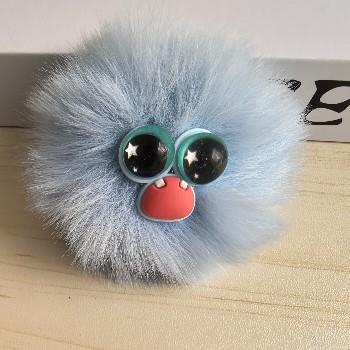 仿獭兔毛毛虫挂件皮草汽车钥匙扣挂件玩偶毛绒小煤球配饰服装辅料