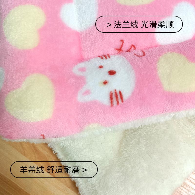 宠物毛毯保暖狗垫子狗窝垫宠物睡垫狗狗毯子加厚猫垫子双面毛绒垫