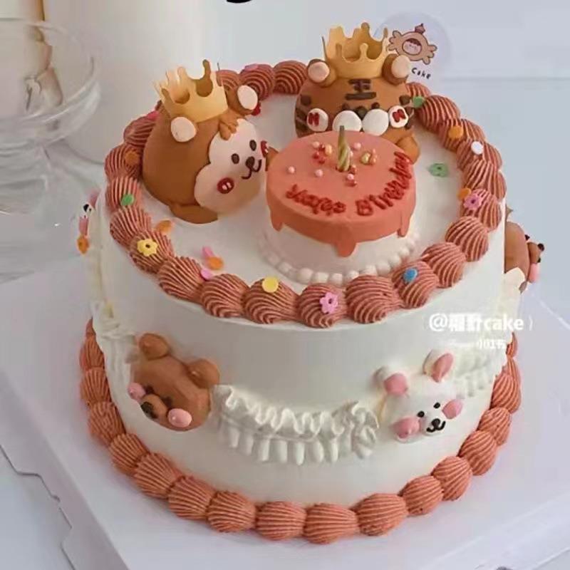 网红小皇冠蛋糕装饰品ins风可爱迷你金色小皇冠蛋糕插件派对用品