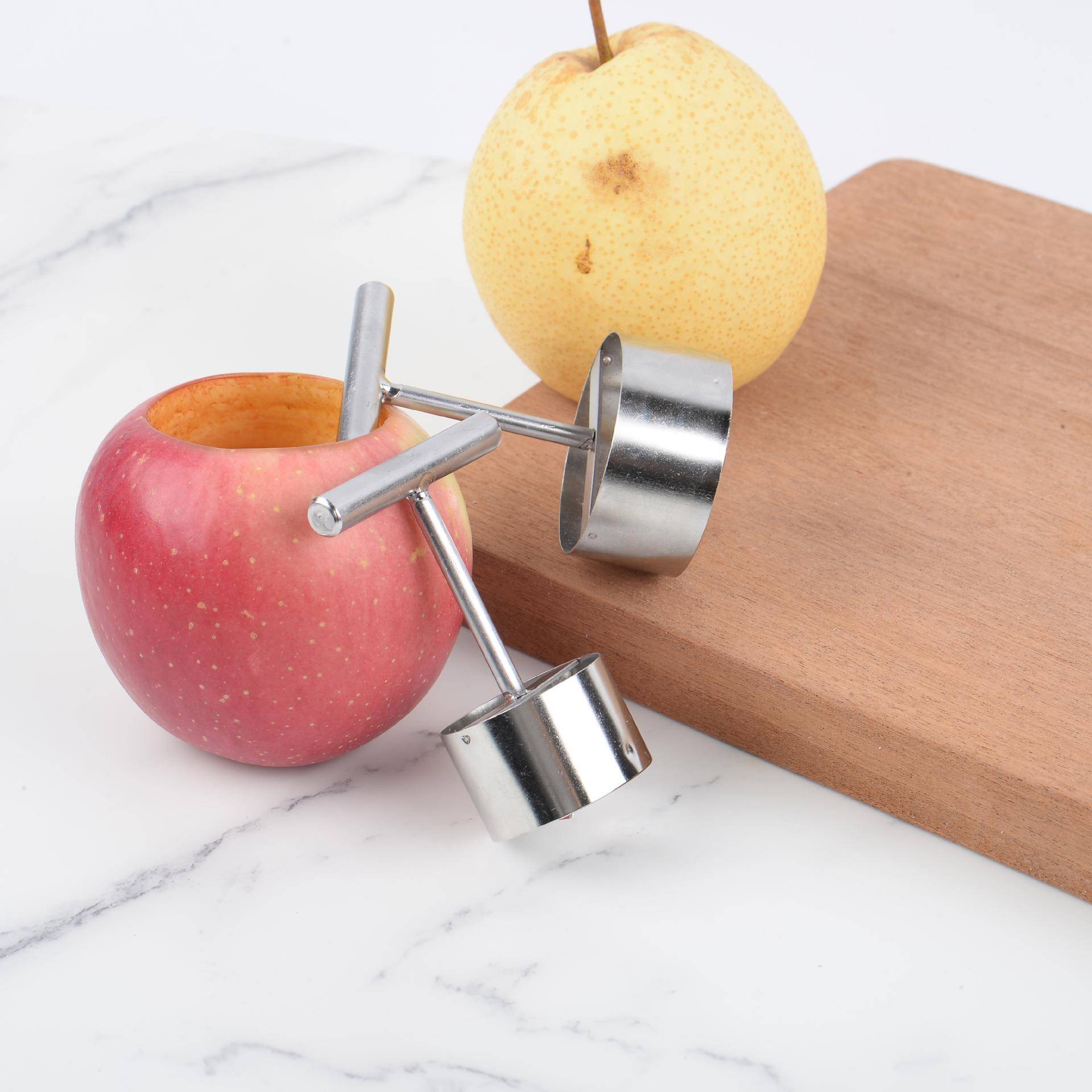 直销不锈钢开核神器雪梨苹果挖孔器挖梨核空去核器水果抽芯挖心器