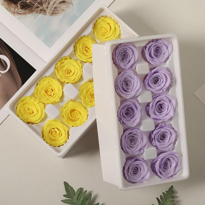 B级3-4玫瑰10朵花材干花独角兽情人节礼物盒材料包永生花花束