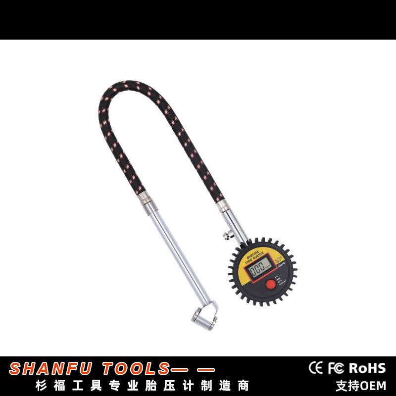 精密测重型卡车汽车轮胎胎压表双头大车专用电子数显胎压计气压表