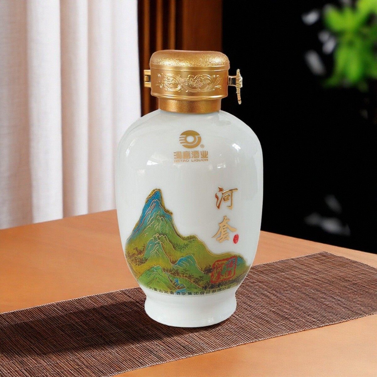 内蒙古河套酒业河套福酒清香型42度4瓶600ml固态法白酒纯粮  兑奖