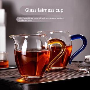 公道杯茶滤茶漏公杯透明组合三件套加厚玻璃耐热泡茶茶具分茶器