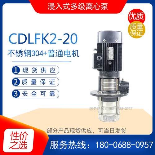 CDLKF2-20 型不锈钢浸入式多级泵 自吸立式离心泵 电动清水输送泵