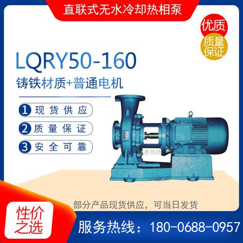 LQRY0-160型铸铁直联式无水冷却热相泵 电动导热油泵耐高温离心泵