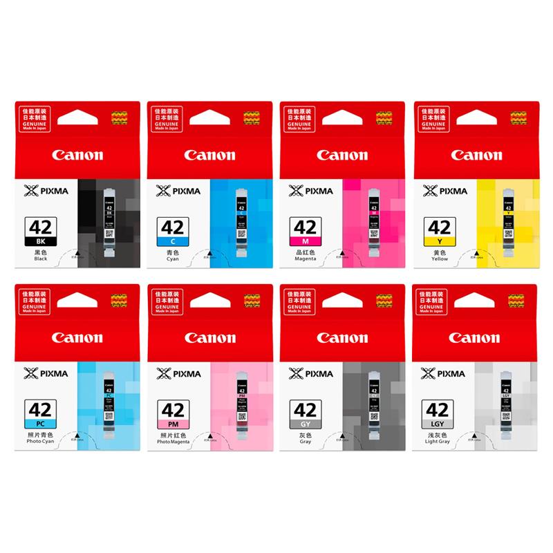 原装佳能42墨盒CLI-42 BK C M Y PC PM GY LGY pro100打印机