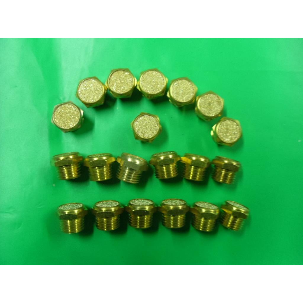 直销铜消声器3分平头消音器3分PSV-03 现货耐用全黄铜