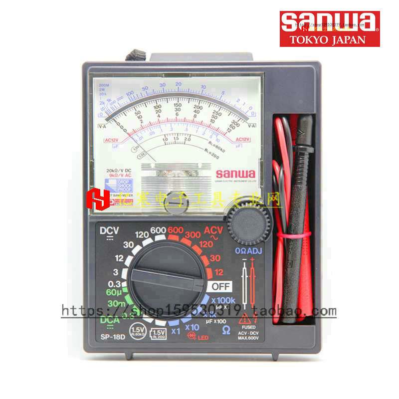 日本SANWA三和SP-18D指针式万用表SP18D电池检测电容测量电阻表