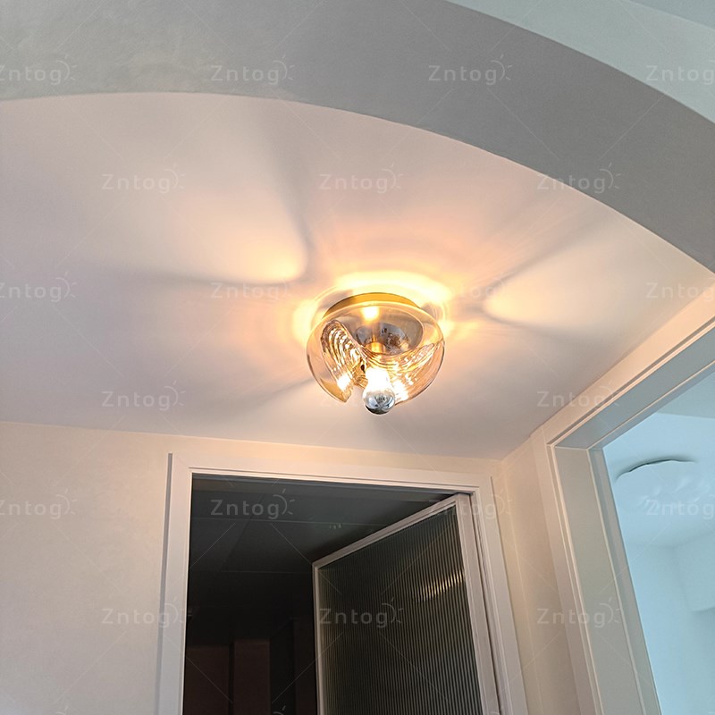 速发玄式过道吸顶灯复古创意入户法关灯衣帽间氛围感璃玻台灯具