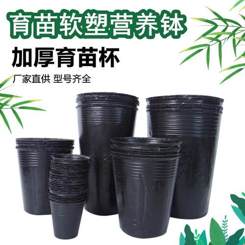 速发12x15cm农业林业专用大号pe塑料营养钵育苗花盆杯