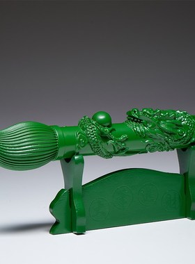 现货速发绿色实木文昌笔笔架摆件木制客厅公司装饰工艺品开业新居