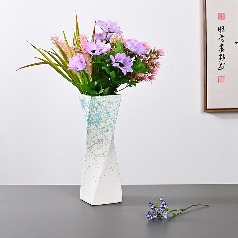 速发新中式陶瓷花瓶摆件客厅插花高颜值装饰品高级感水培花器小清