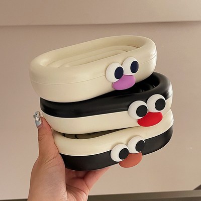 速发可爱肥皂室壁挂式免打孔浴盒双水沥层香皂盒家用宿舍