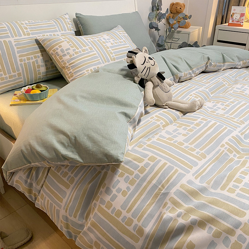 速发亲肤全棉四1套学笠宿舍三件套件00纯棉被罩床生4