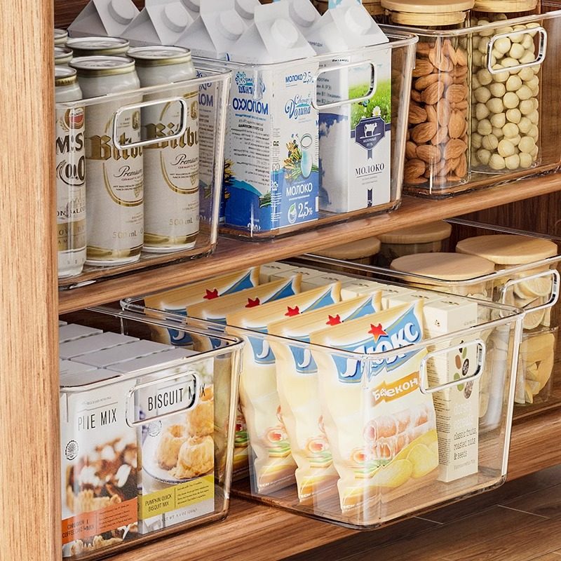 速发厨房专用收纳箱收纳储整理盒家用衣服零盒玩具透明塑料食物箱