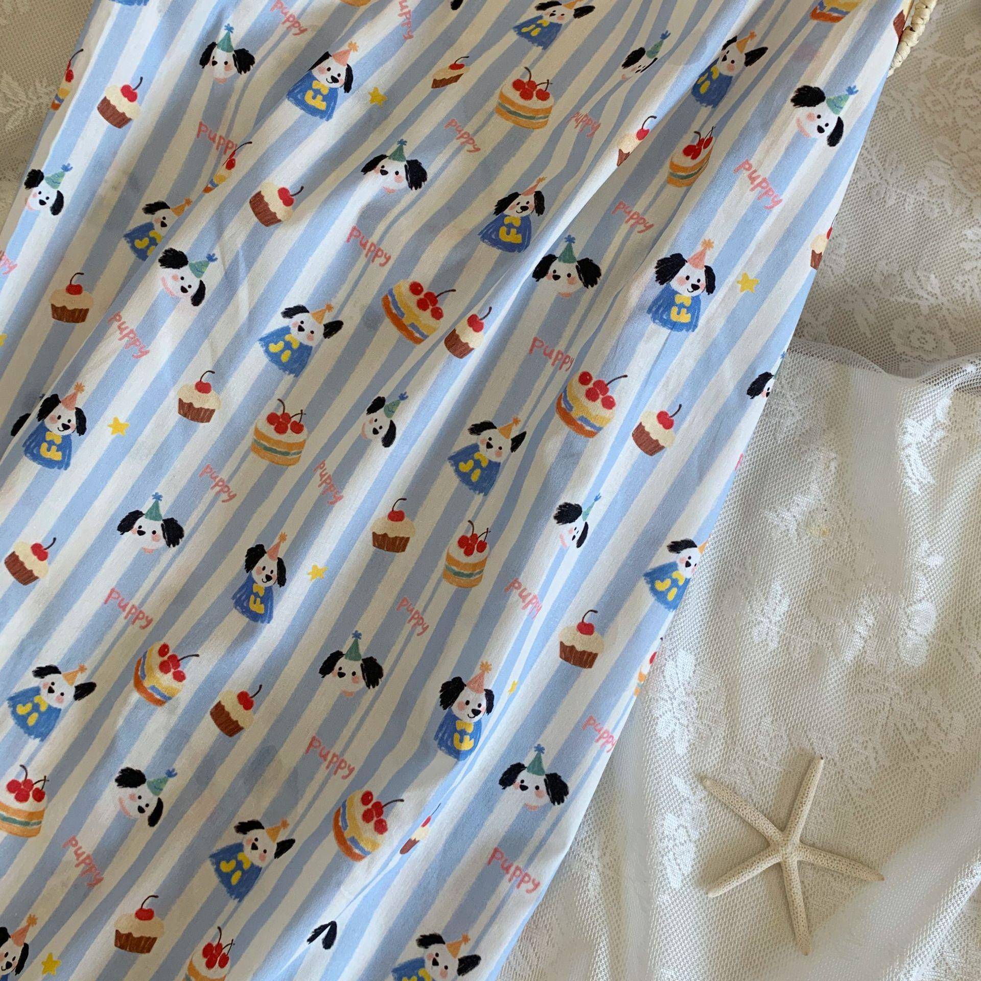 纯棉40支棉布印花布料 可爱卡通动物碎花布 家居服箱包防蚊裤童装