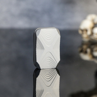 蟾蜍音叉不锈钢无限位推牌解压玩具EDC金属玩具解压玩具啪啪币