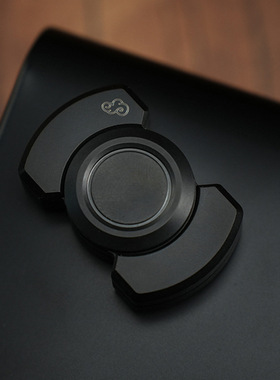 热销锌合金三体小方块指尖陀螺EDC玩具啪啪币推牌解压神器PPB