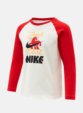 NIKE耐克小童运动休闲针织圆领长袖T恤NY2612155PS-001