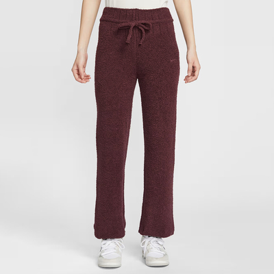 NIKE耐克女子运动休闲直筒针织毛绒长裤HV2767-619