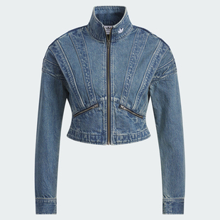 adidas阿迪达斯三叶草女子DENIM JKT运动健身夹克外套KH1183