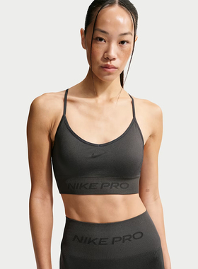 NIKE耐克女子AS W NP DF SMLS LS运动健身BRA内衣IB9844-070