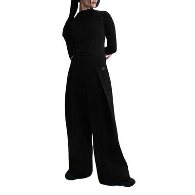 NIKE耐克女子运动休闲阔腿裤宽松长裤FV8053-010