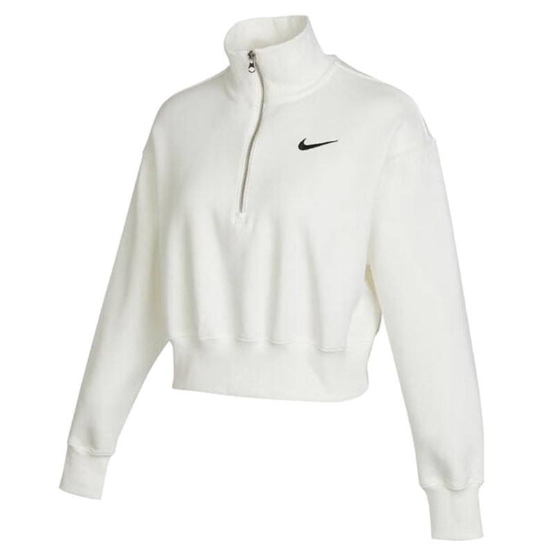 NIKE耐克女子AS W NSW PHNX FLC QZ CR运动针织套头衫DQ5768-133