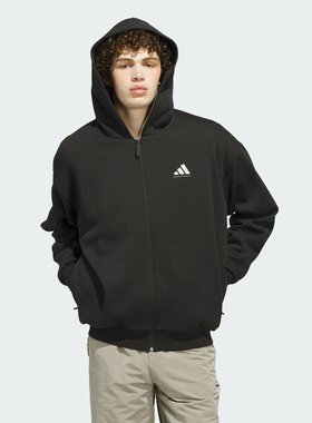 adidas阿迪达斯男女篮球运动训练针织连帽夹克外套KB3064