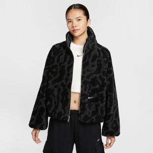 NIKE耐克女子运动休闲仿羊羔毛立领夹克外套HV2071 010