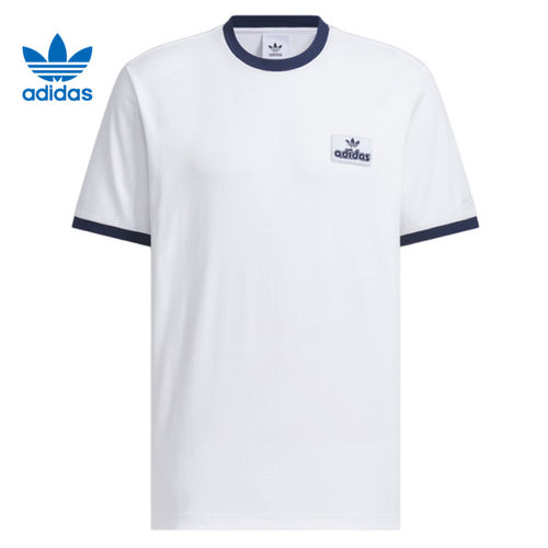 adidas阿迪达斯三叶草男子CONTRAST运动休闲短袖T恤JX2638