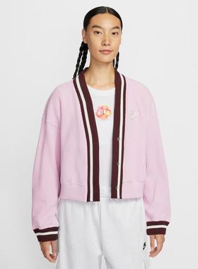 NIKE耐克女子运动休闲华夫格开衫外套IM7468-623