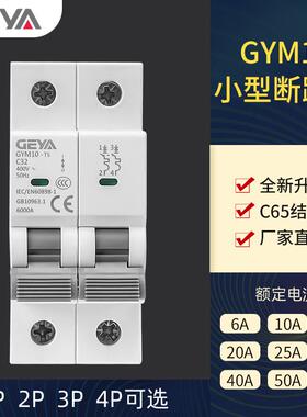 适配格亚 GYM10小型断路器1234P家用C45微型过载保护DZ47空气